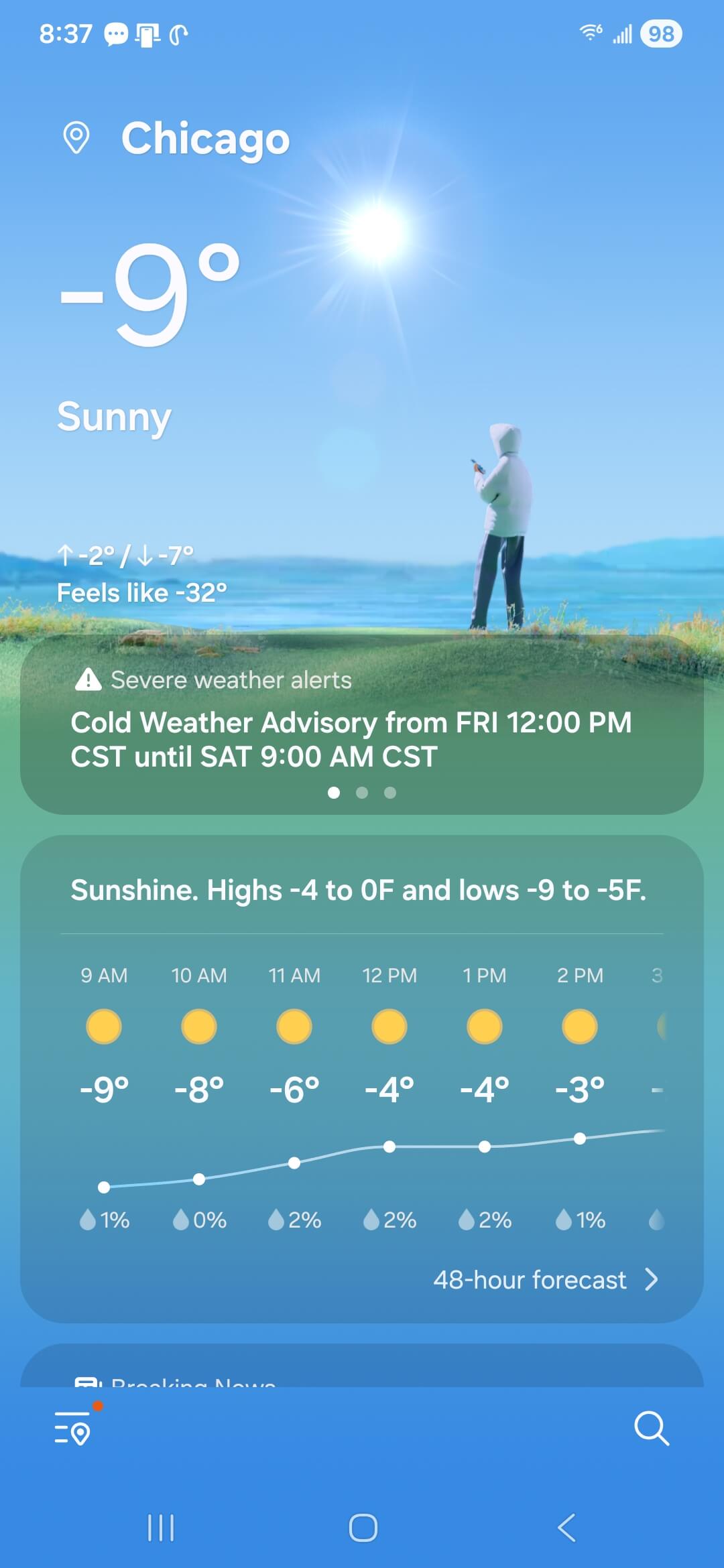 Kudos to the CTA or How Cold Is It?